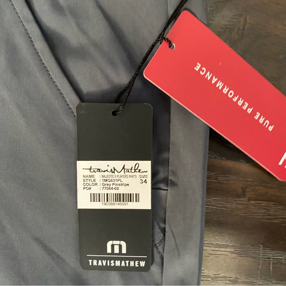 New Travis Mathew Majestic X players gray Lightweight pants men’s size 34*32” - Picture 4 of 6